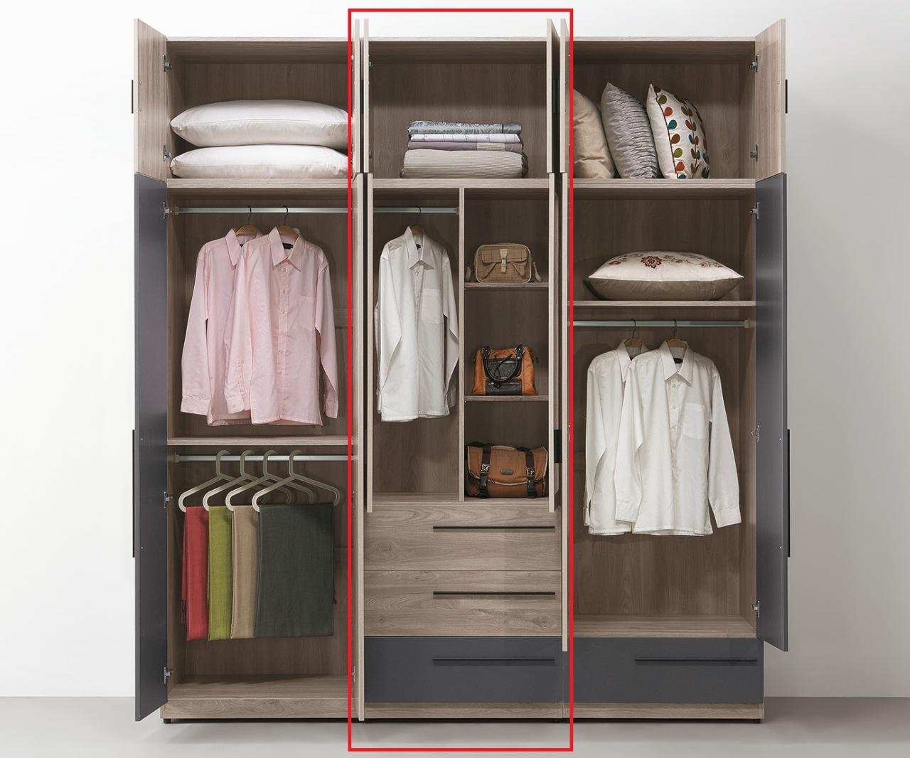 華沙2.5尺三抽高衣櫥